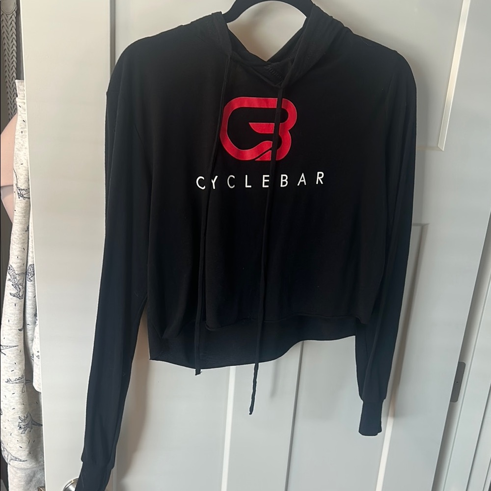 CycleBar Women's Black and Red Hoodie
